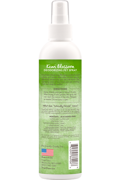 TropiClean Kiwi Blossom Deodorizing Spray for Pets