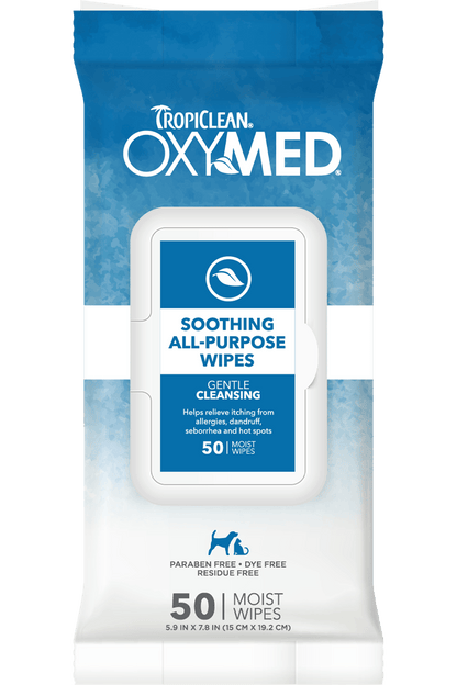 TropiClean OxyMed Soothing Pet Wipes (50ct)