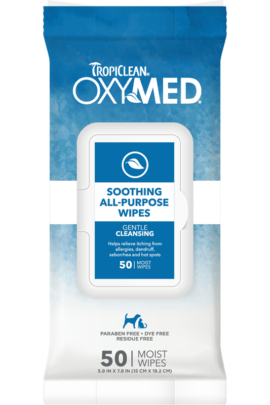 TropiClean OxyMed Soothing Pet Wipes (50ct)