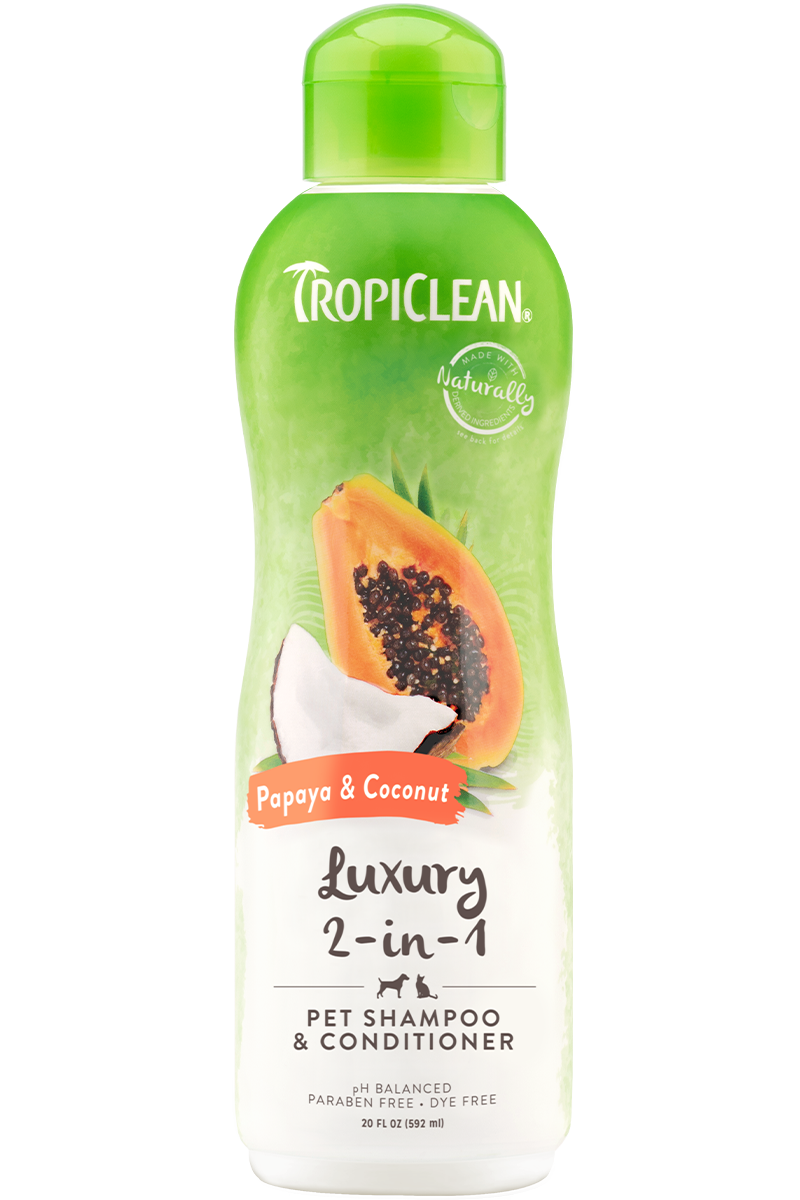 TropiClean Papaya & Coconut Luxury 2 in 1 (Shampoo & Conditioner)