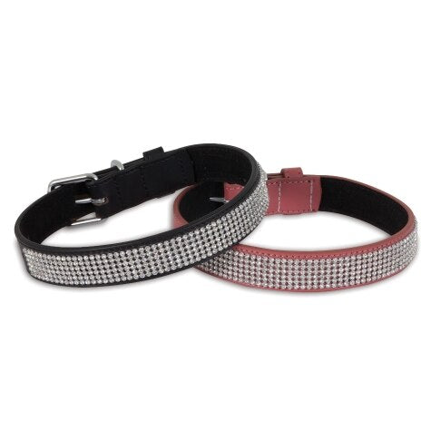 Bling Leather Dog Collar