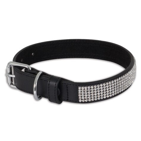 Bling Leather Dog Collar