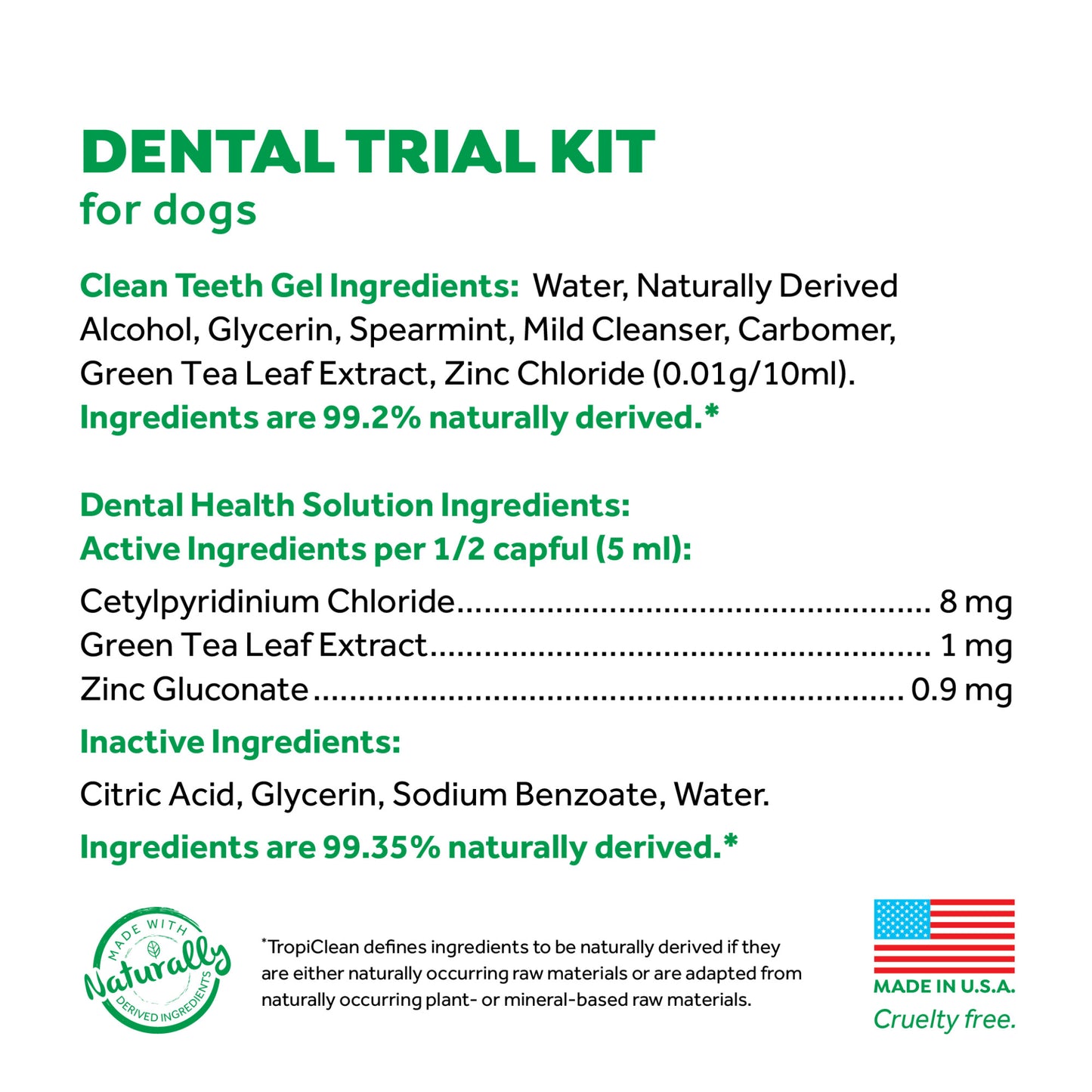 Tropiclean Fresh Breath Dental Trial Kit (2-Week Supply)