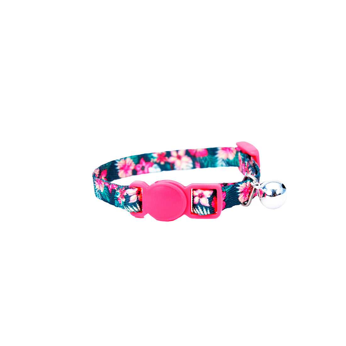 Adjustable Breakaway Kitten Collar Hunter Tropical Flower